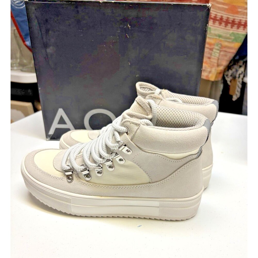Aqua Women's Bash High-Top Platform Sneakers White Size 7.5 NWB